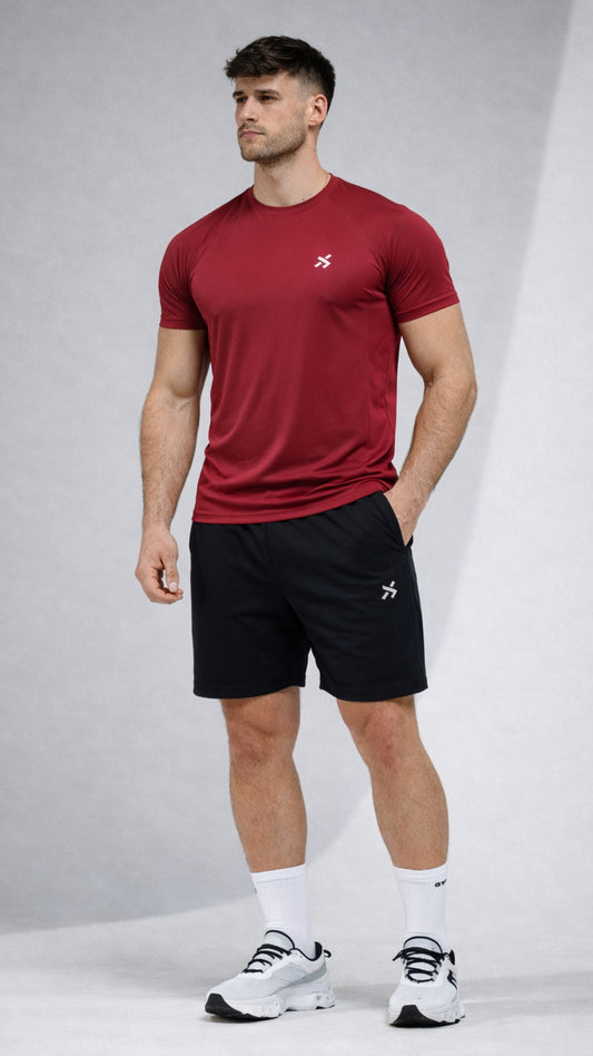 CAMISETA UNICOLOR VINOTINTO