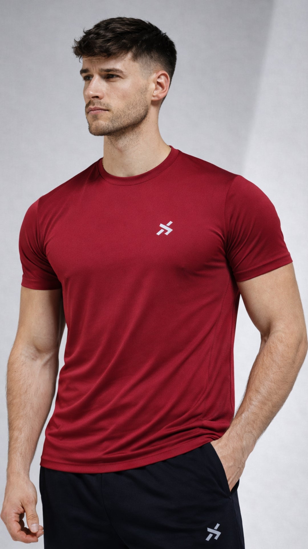 CAMISETA UNICOLOR VINOTINTO