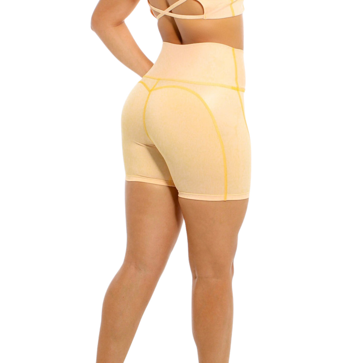 SHORT CHINZADO COMBINADO AMARILLO 1041