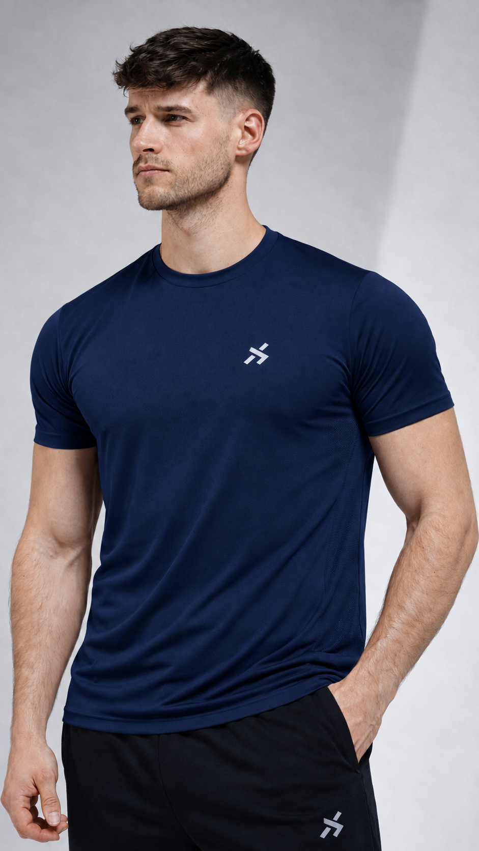 CAMISETA UNICOLOR AZUL MARINO